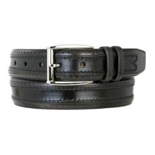 Mezlan Graphic / Grey Genuine Italian Calfskin Belt - AO8859
